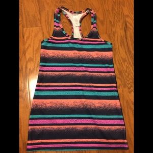 Ivivva Girls Racerback Tank Top striped (size 10)